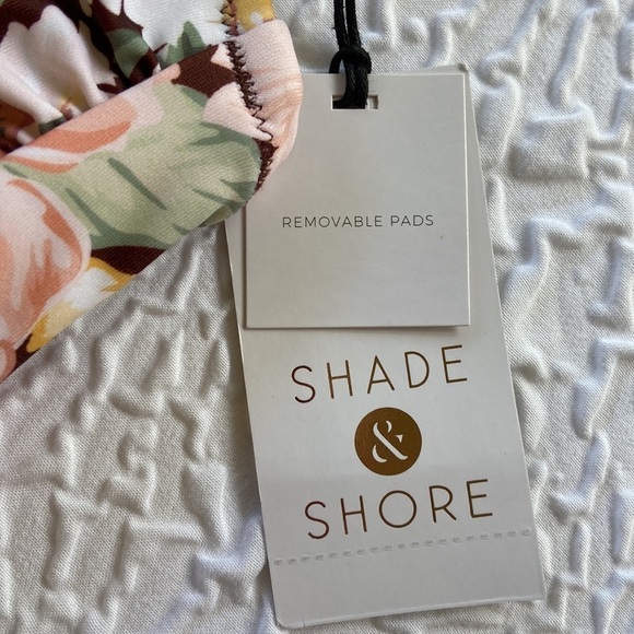 Shade & Shore Women’s Floral Ruffle Bralette Bikini Top Size 34C NWT - Picture 10 of 15